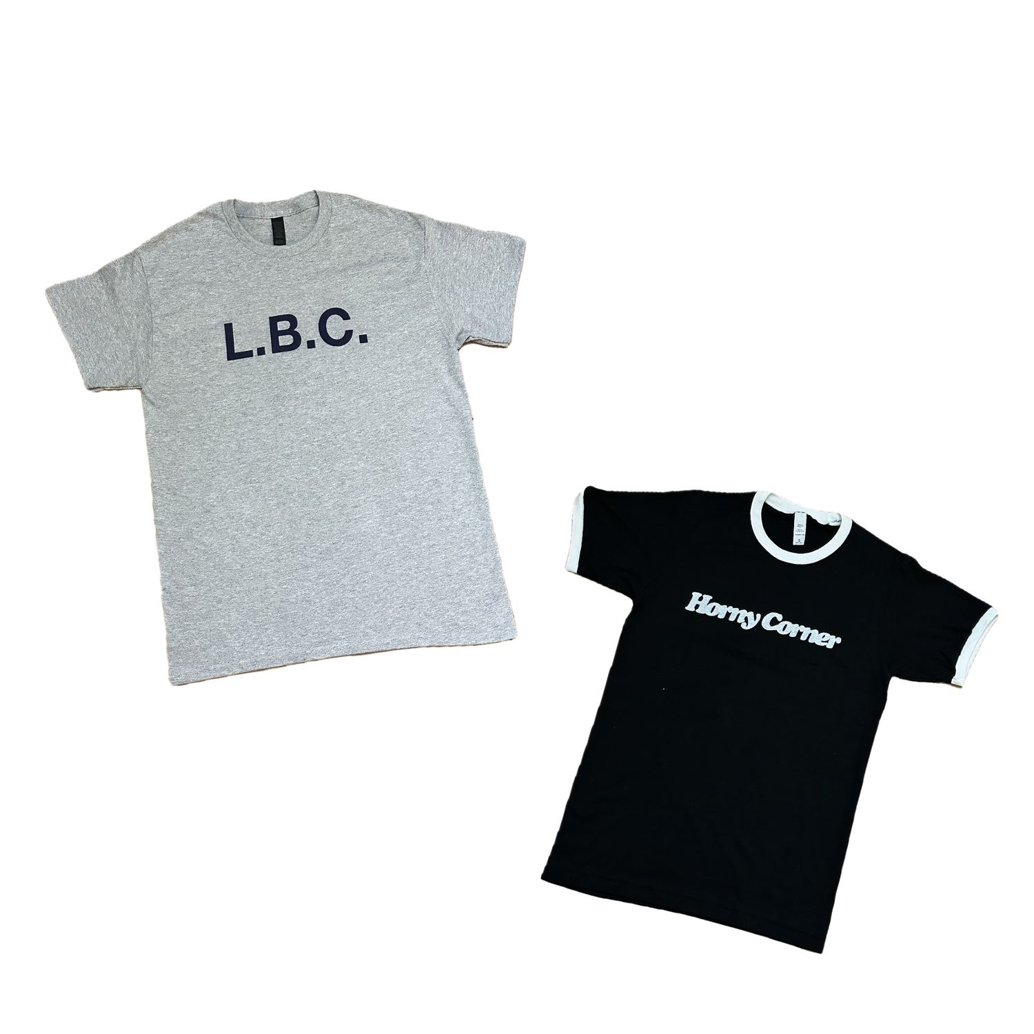 Shop Tees | Horny Corner Ringer Tee | L.B.C Tee | Angie's Tees