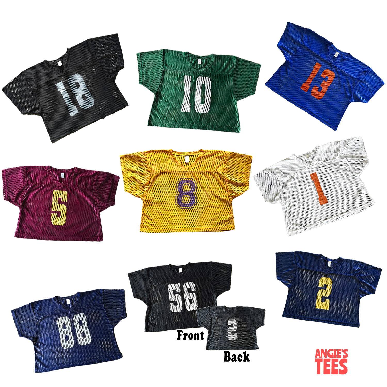 Mesh Jerseys & Football Gear | Lakers & College Designs | Angie's Tees